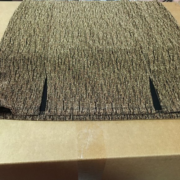 Wild Fable Black Gold Lurex Mini Dress NWT Size M/XXL - Picture 4 of 7